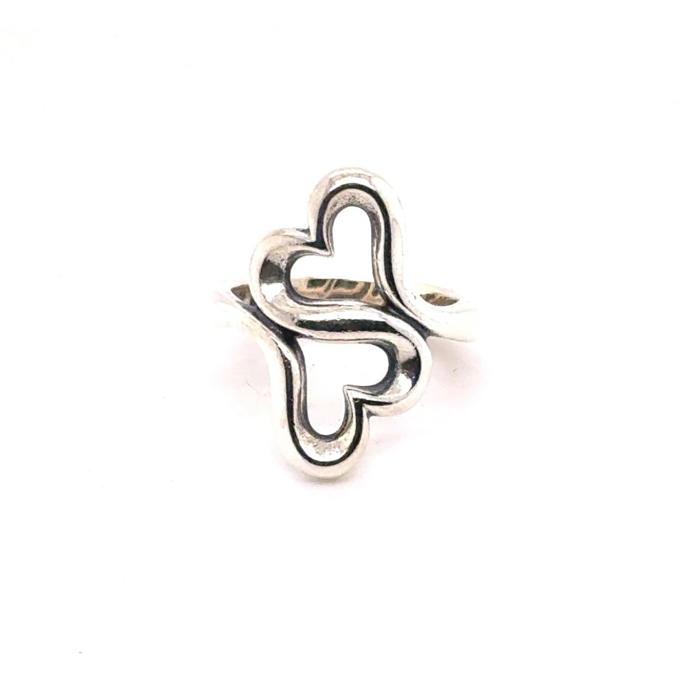 James Avery Heart to Heart Ring Sterling Silver 925 Size 5.5
